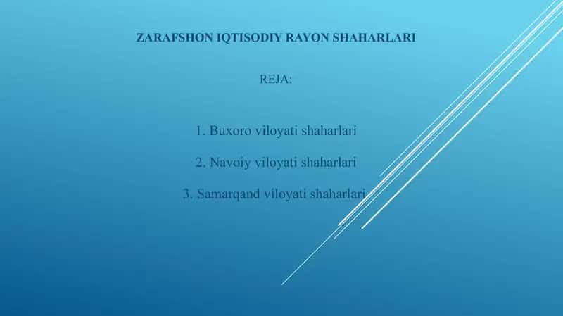 ZARAFSHON IQTISODIY RAYON SHAHARLARI 1