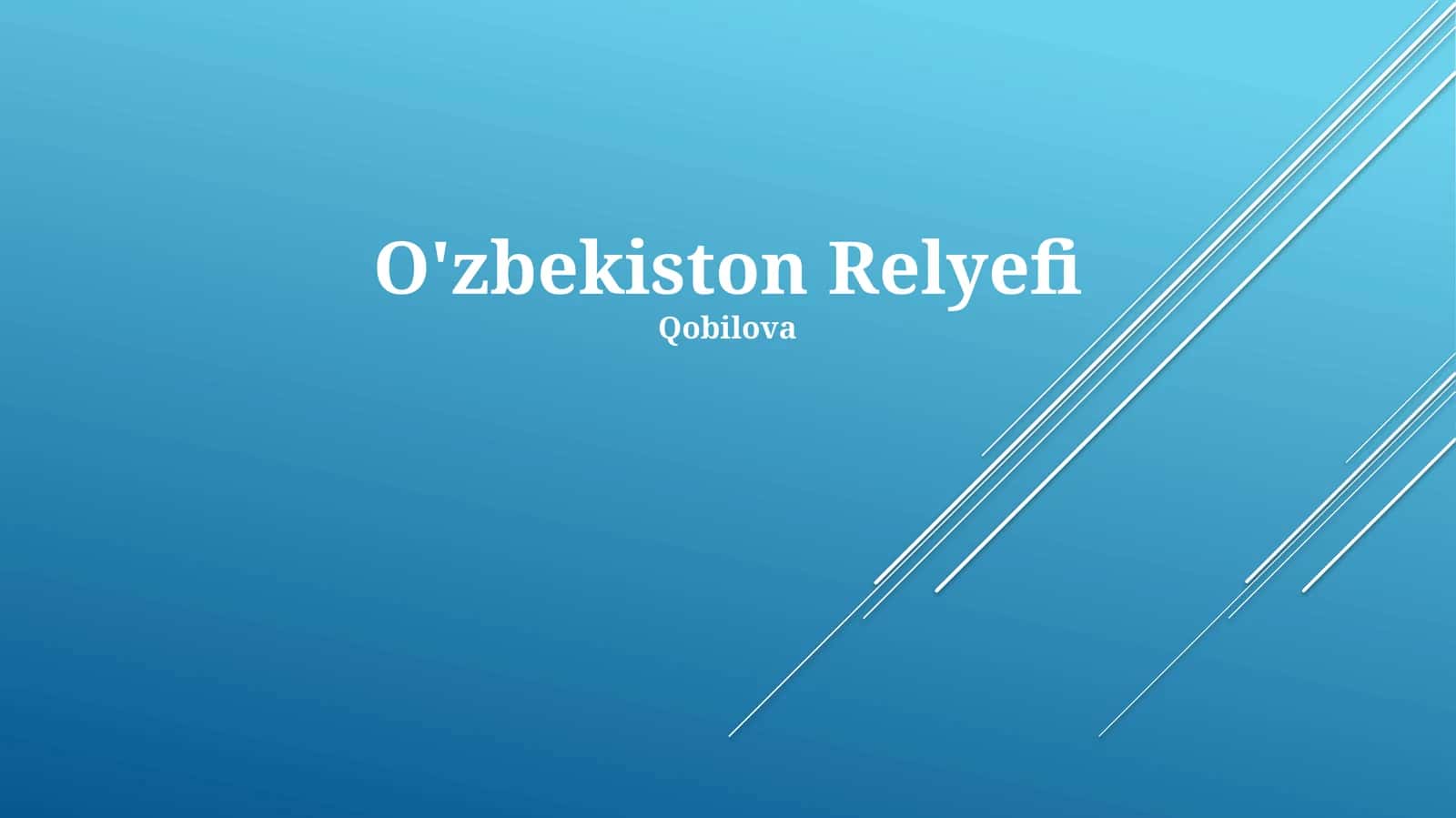 O'zbekiston Relyefi 1