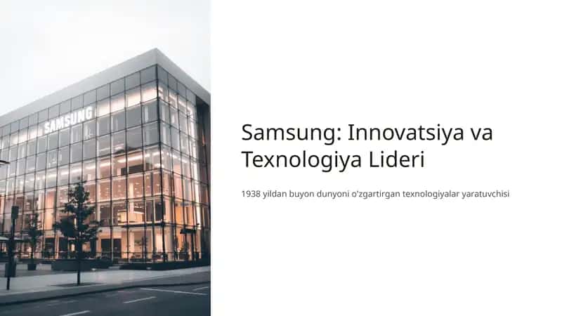 Samsung Kompaniyasining Evolyutsiyasi 1