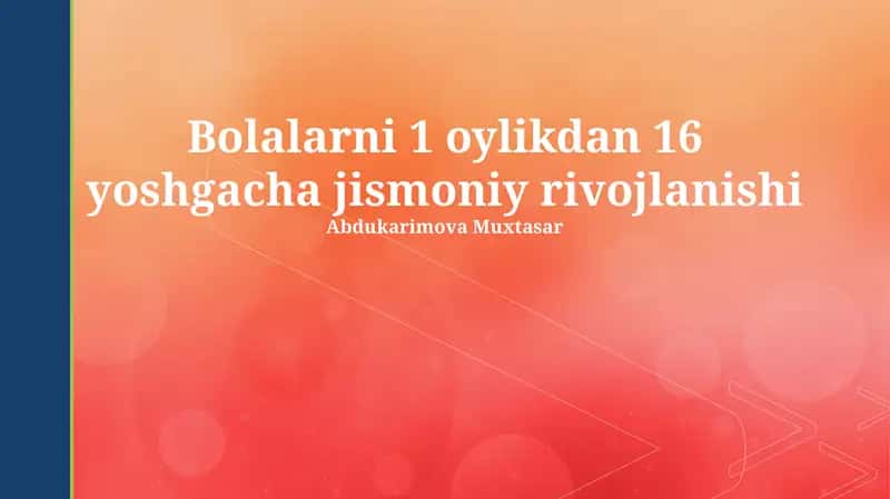 Jismoniy Rivojlanishga Ta'sir Etuvchi Omillar 1