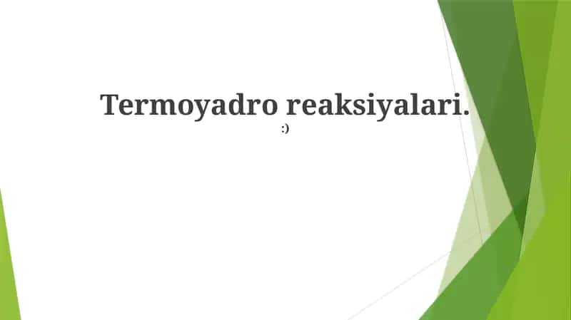 Termoyadro reaksiyalari 1