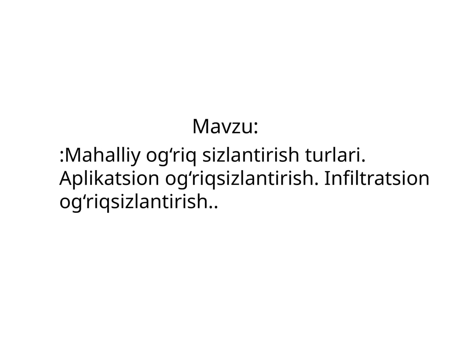 MAHALIY ANESTEZIYA 1