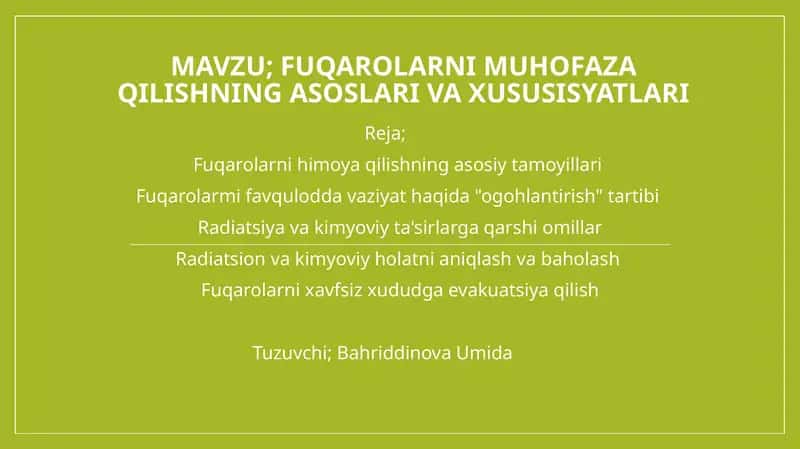 Fuqarolarni muhofaza qilishning asoslari va xususiyatlari 1