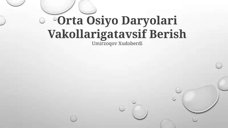 Orta Osiyo Daryolari Vakollari 1