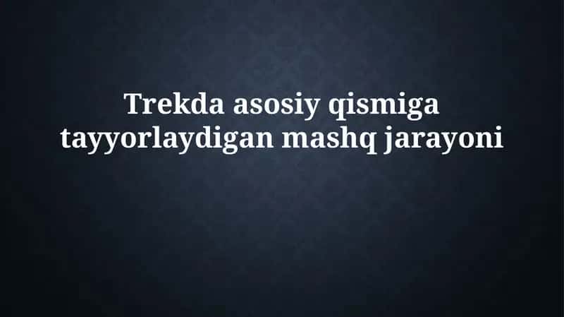 Trekking uchun asosiy tayyorgarlik 1