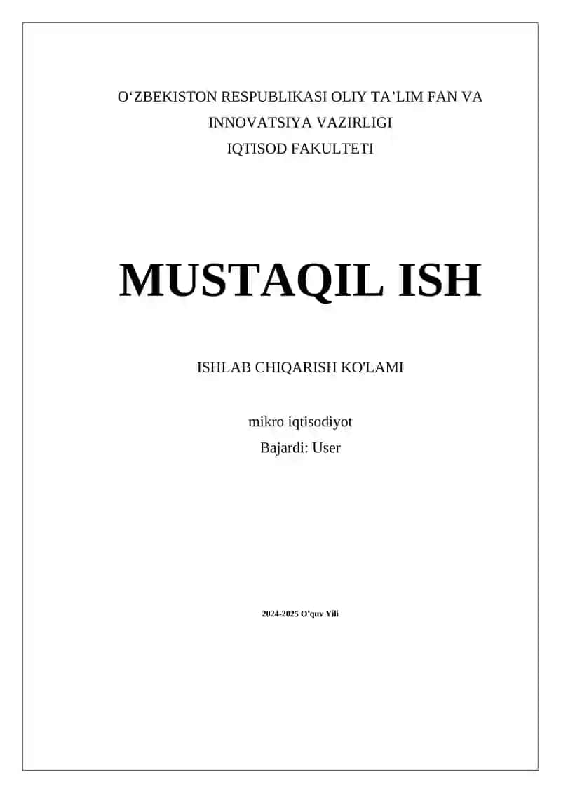 Ishlab chiqarish ko'lami