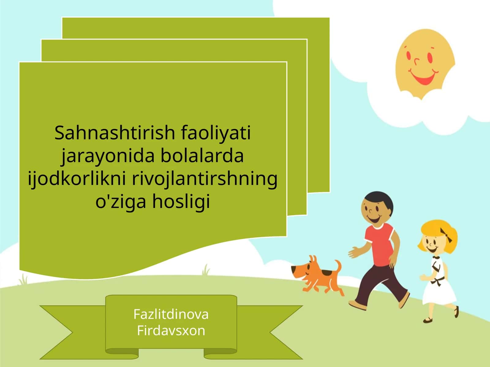 Sahnashtirish faoliyati jarayonida bolalarda ijodkorlikni rivojlantirishning o'ziga xosligi 1