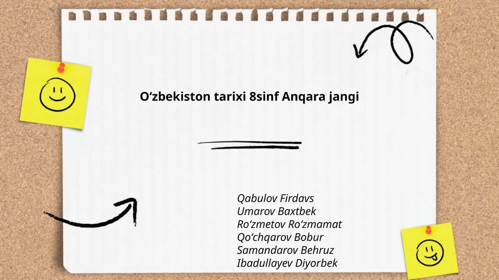 Oʻzbekiston tarixi 8sinf Anqara jangi 1