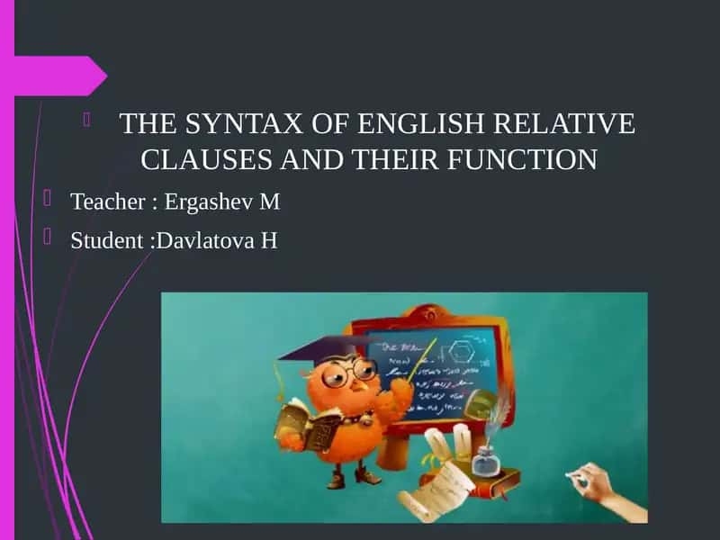 The Syntax of English Relative Clauses 1