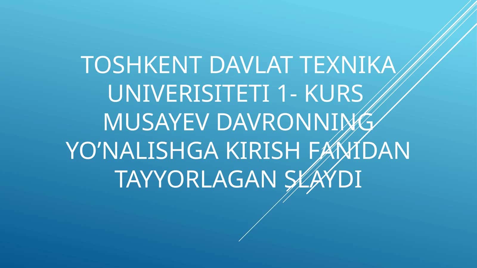 Axborot tizimlari 1