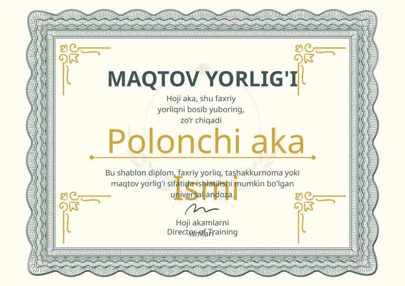MAQTOV YORLIG'I 1