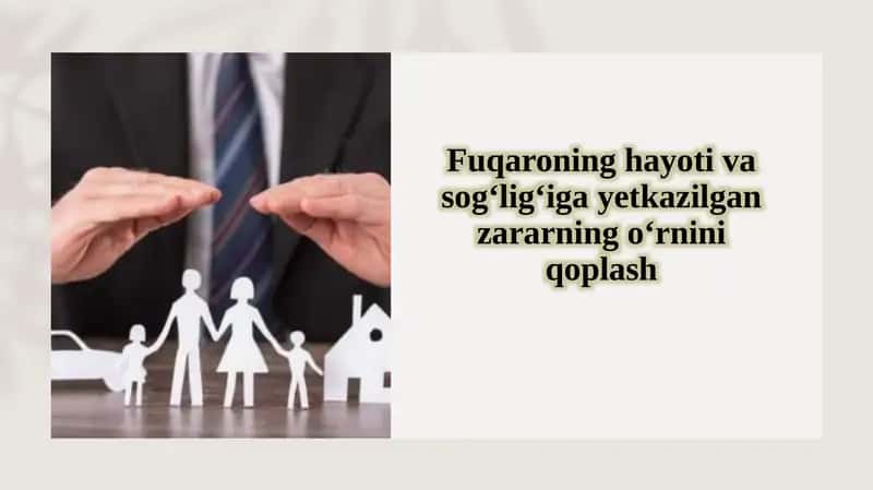 Fuqaroning hayotiva sog‘lig‘i gayet kazilgan zararning o‘rnini qoplash 1