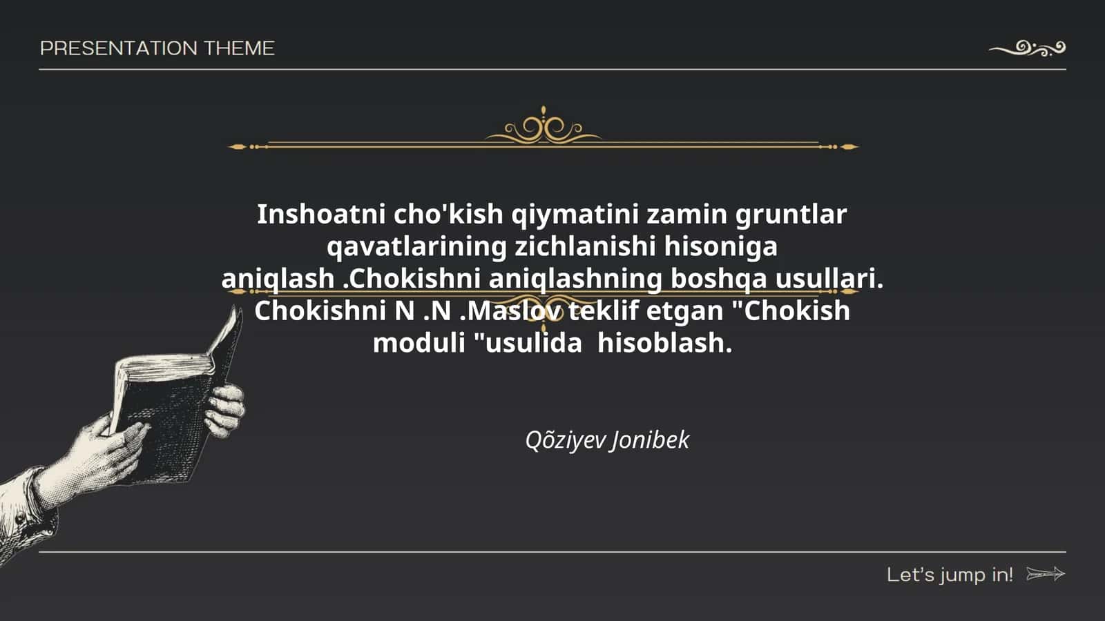 Chokishni qiymatini aniqlash 1