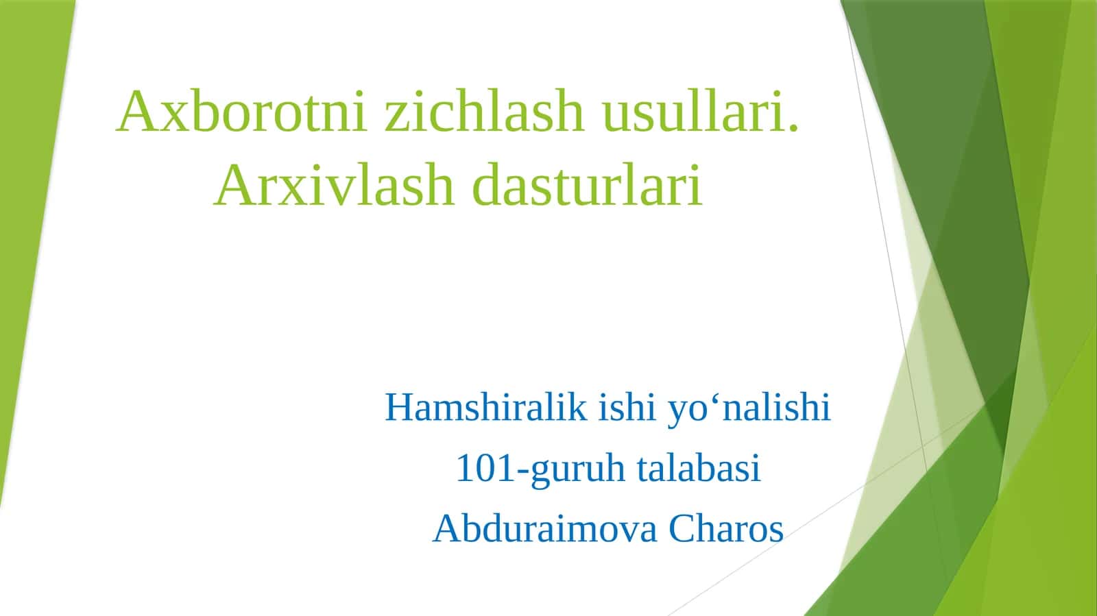 Arxivlash dasturlari 1