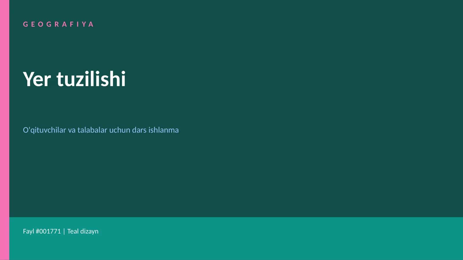 Yer tuzilishi 1