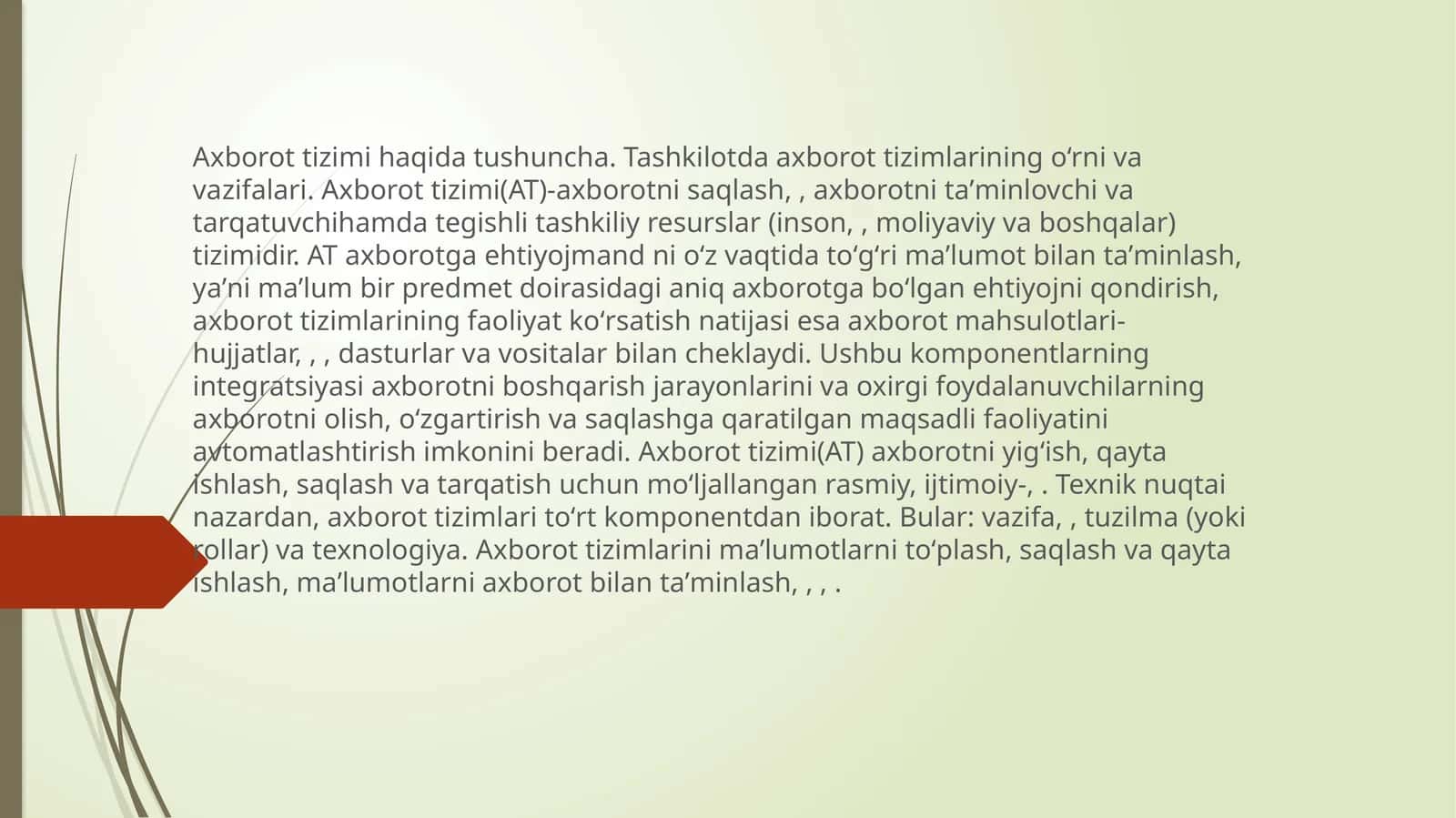 Axborot tizimi(AT) 1