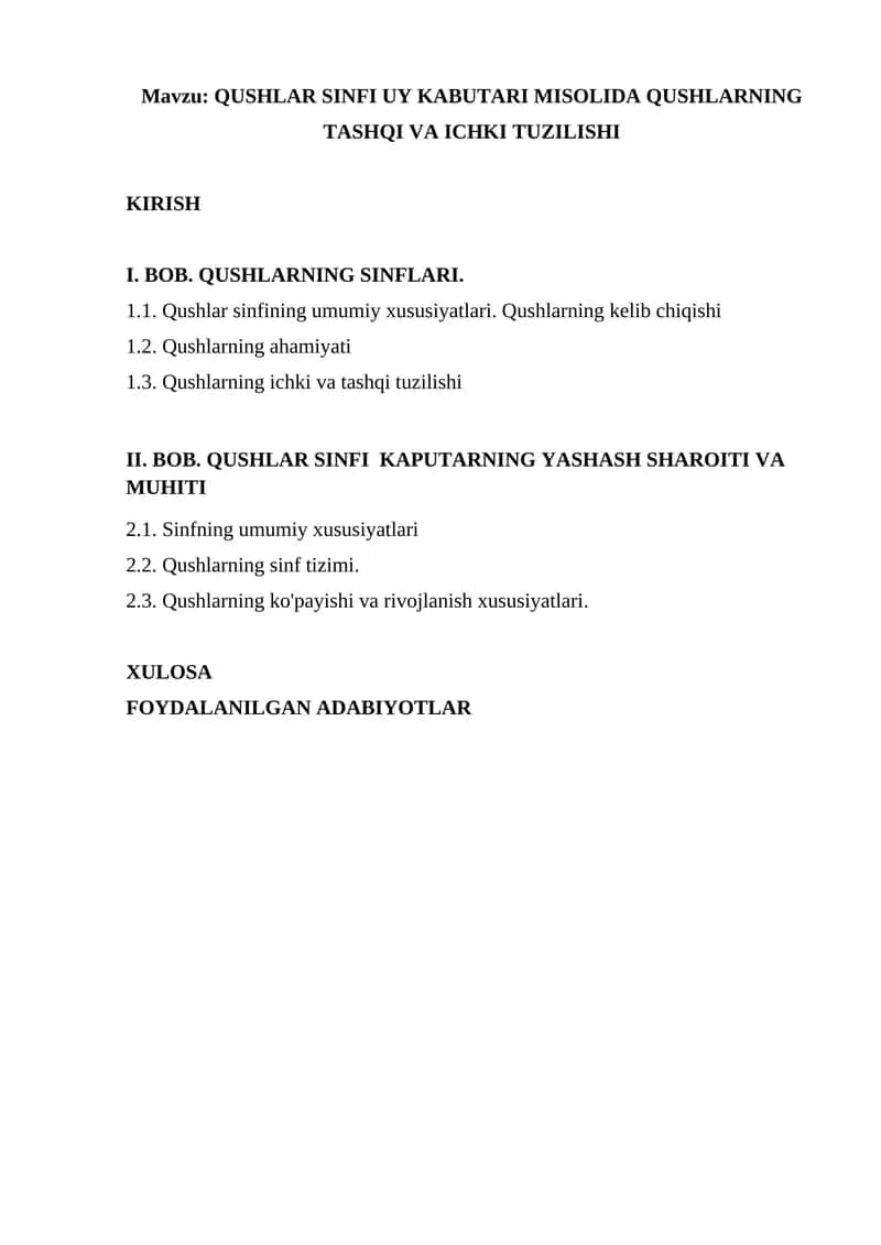 Organik olamning tuzilishi 1