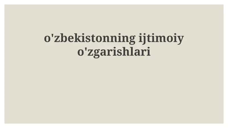 Demografik o'zgarishlar va urbanizatsiya 1