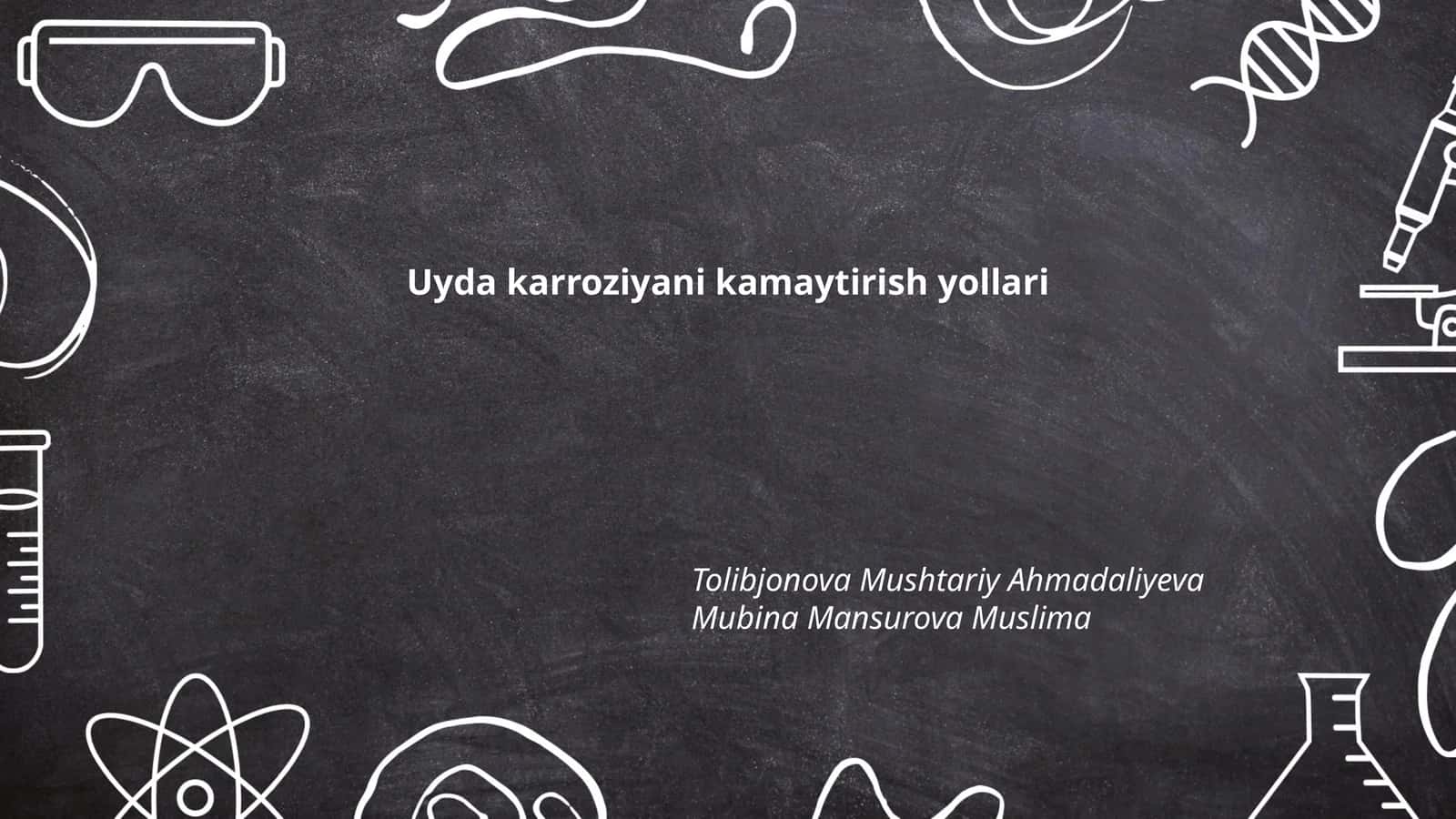 Uyda karroziyani kamaytirish yollari 1