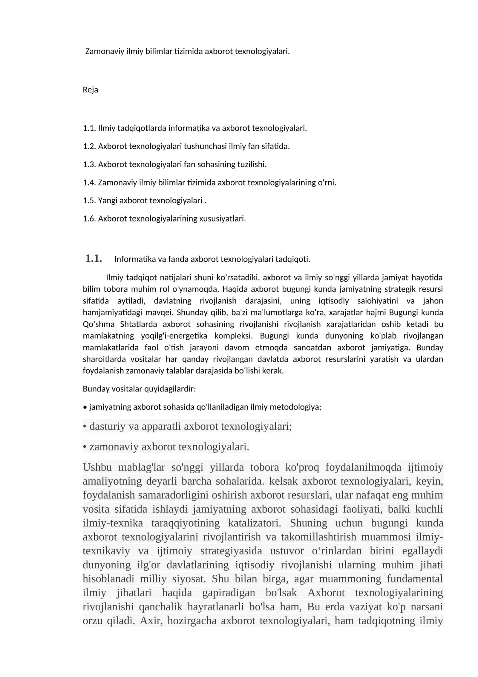 Zamonaviy ilmiy bilimlar tizimida axborot texnologiyalari 1