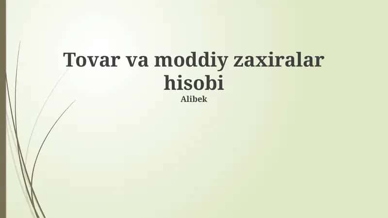 Mahsulotlar va materiallar inventarizatsiyasining asosiy usullari 1
