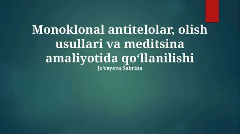 Monoklonal Antitellarni Olish Usullari 1