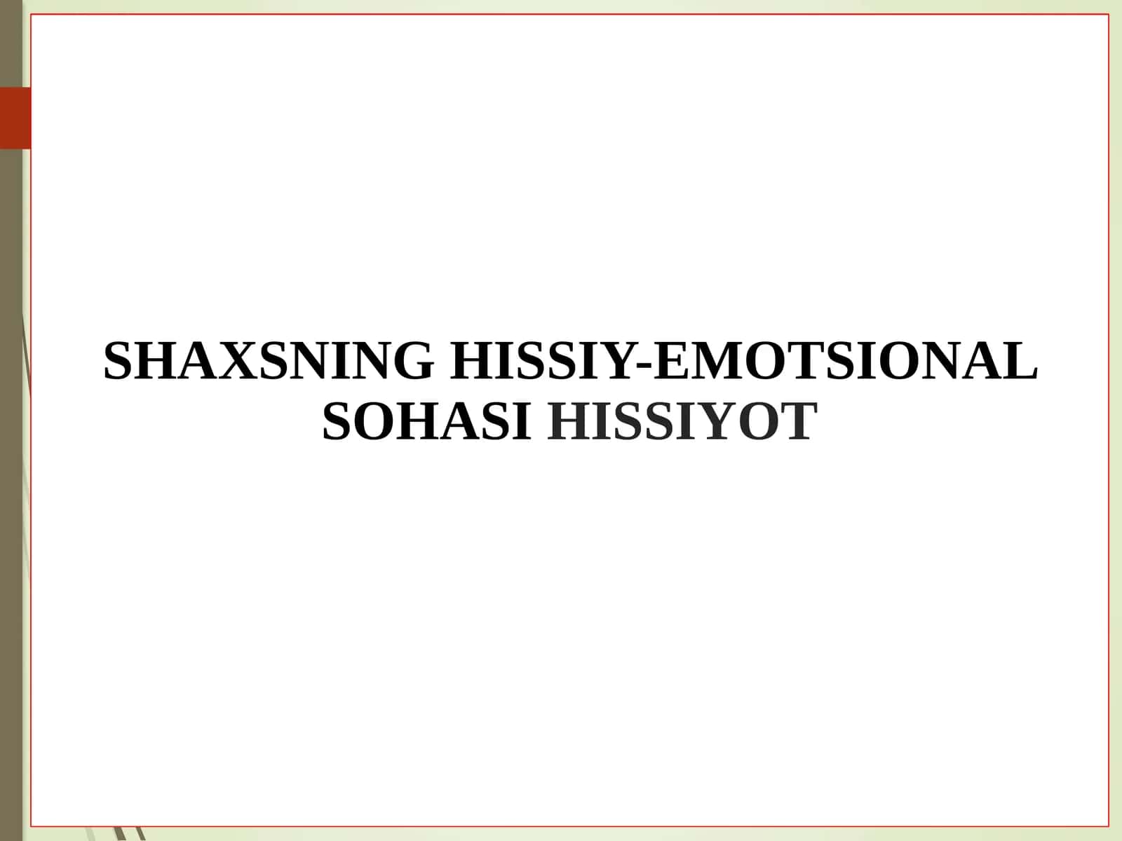 HISSIYOT 1