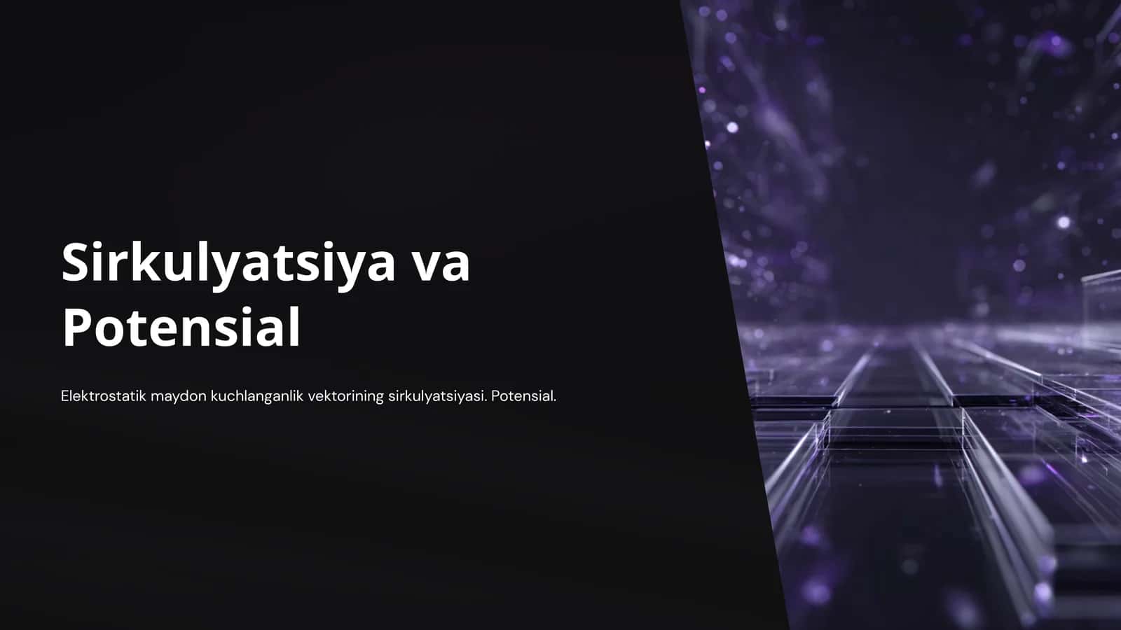 Sirkulyatsiya va Potensial 1