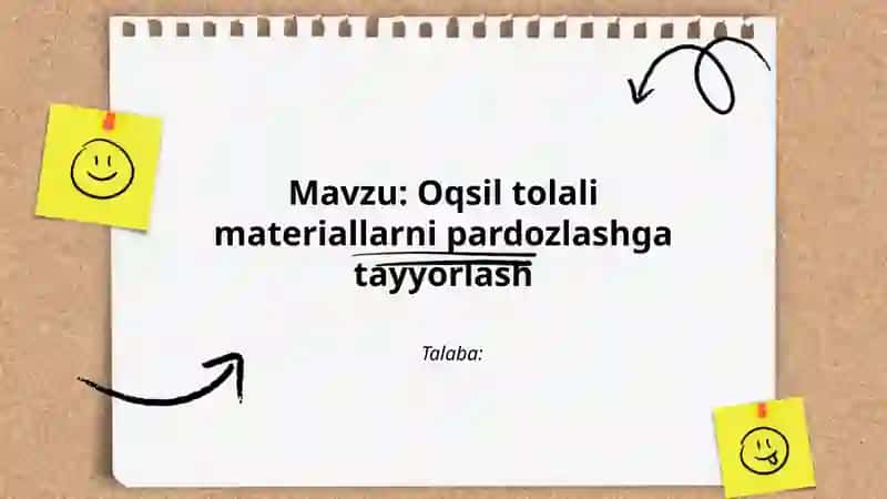 Oqsil tolali materiallarni pardozlash texnologiyalari