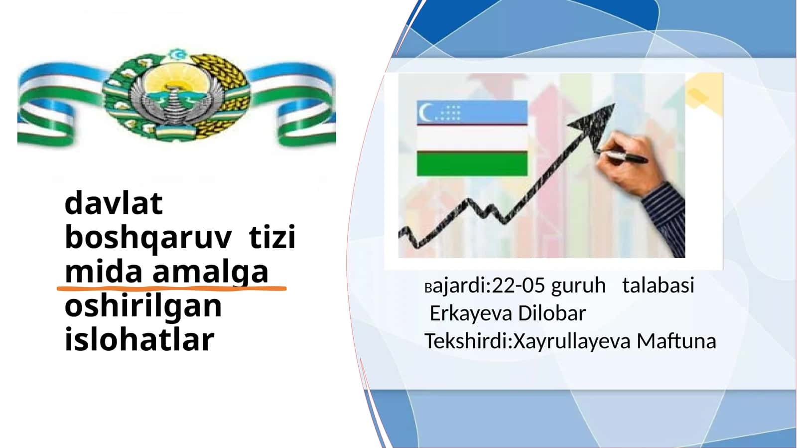Mustaqillik yillari davlat boshqaruvi tizimida amalga oshirilgan islohatlar 1