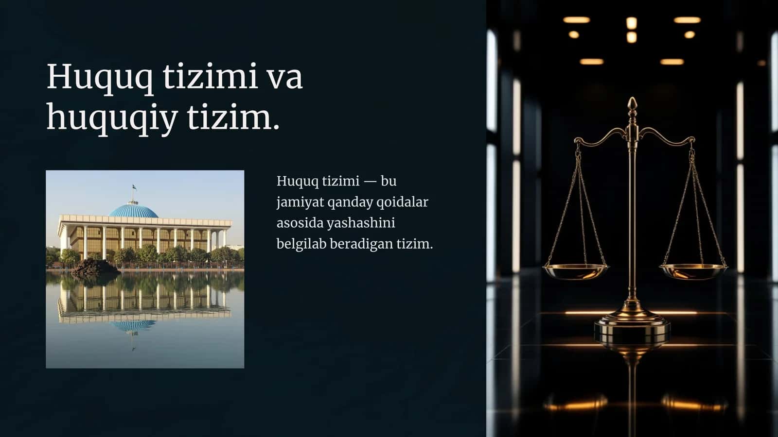 Huquq tizimi va huquqiy tizim 1