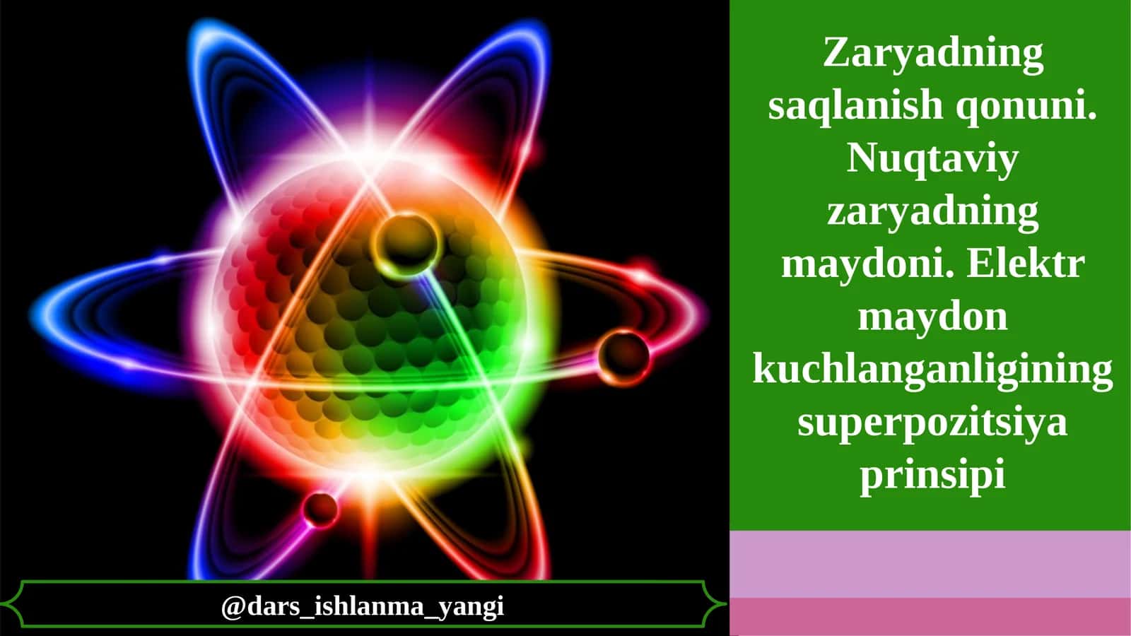 Zaryadning saqlanish qonuni 1