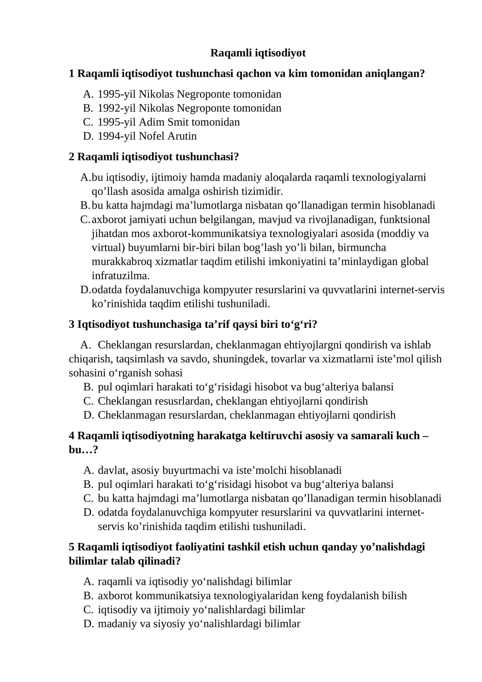 Raqamli iqtisodiyot 1