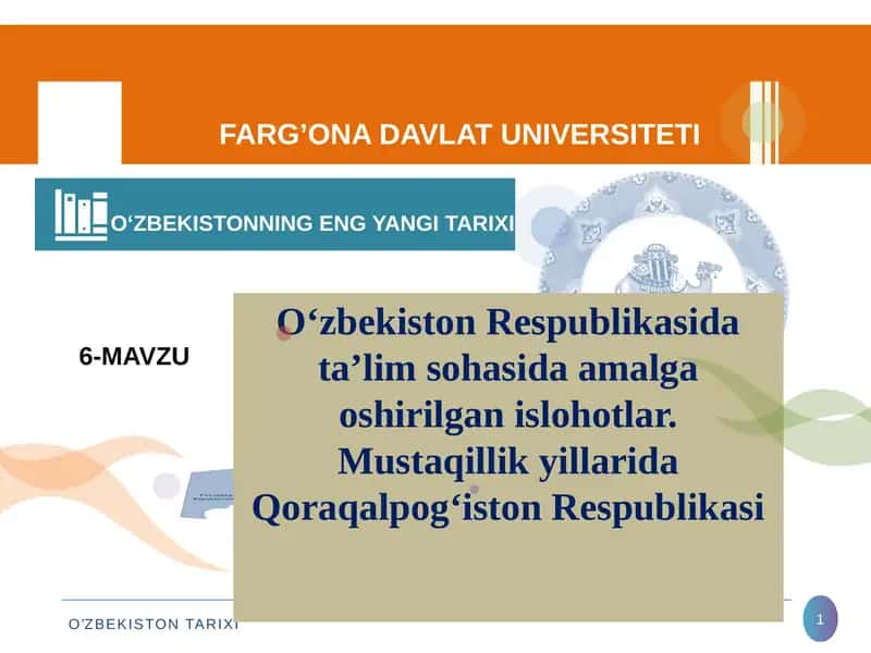 Mustaqillik yillarida Qoraqalpog‘iston Respublikasi 1