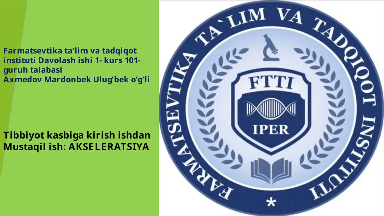 AKSELERATSIYA 1