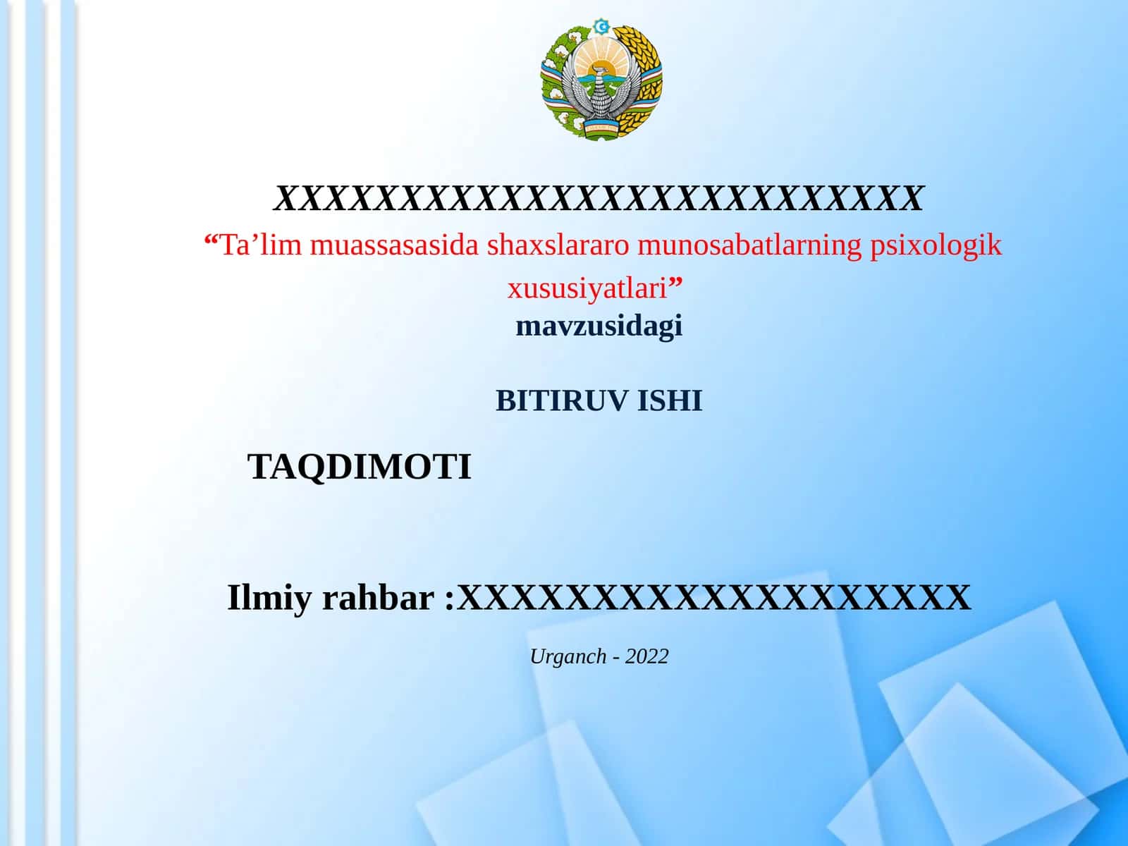 Ta’lim muassasasi darslari qismlarining psixologik xususiyatlari 1