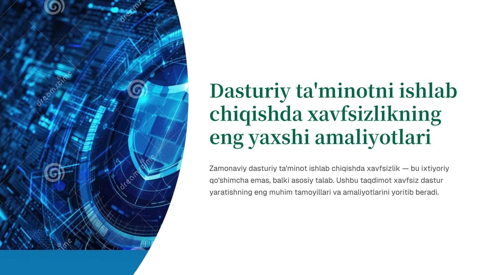 Dasturiy ta'minotni ishlab chiqishda xavfsizlikning eng yaxshi amaliyotlari 1