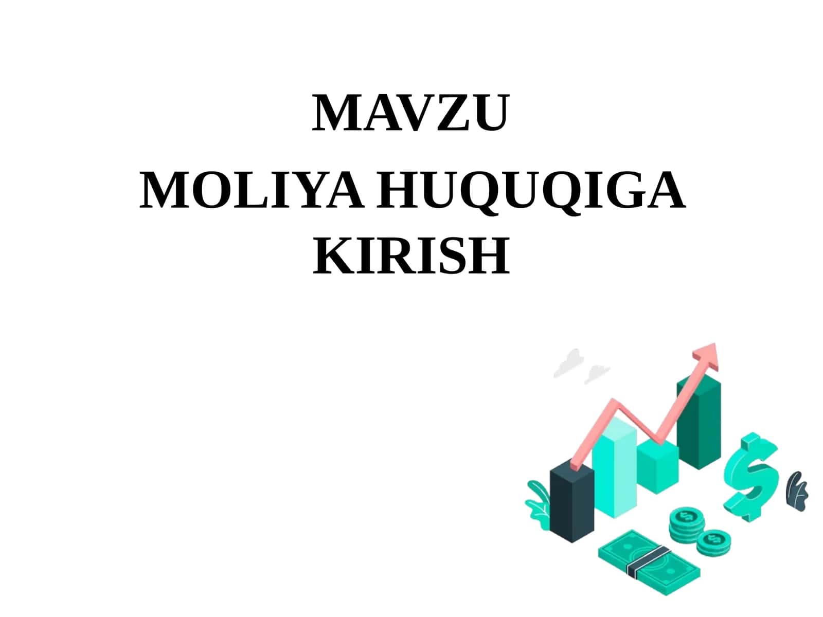 Moliya huquqiga kirish 1
