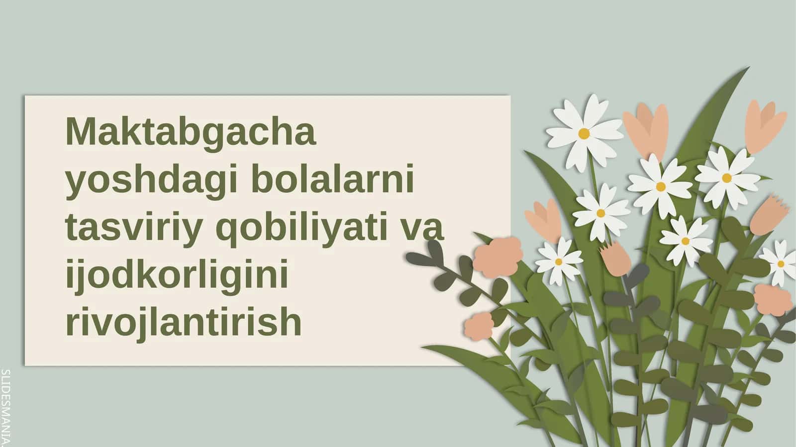 Maktabgacha yoshdagi bolalarni tasviriy qobiliyati va ijodkorligini rivojlantirish 1