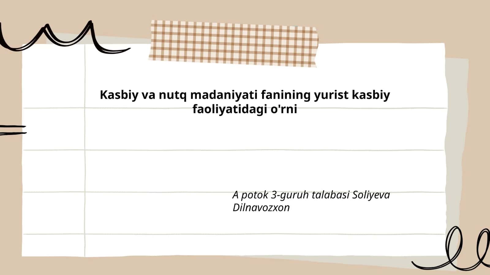 Kasbiy va nutq madaniyati fanining yurist kasbiy faoliyatidagi o'rni 1