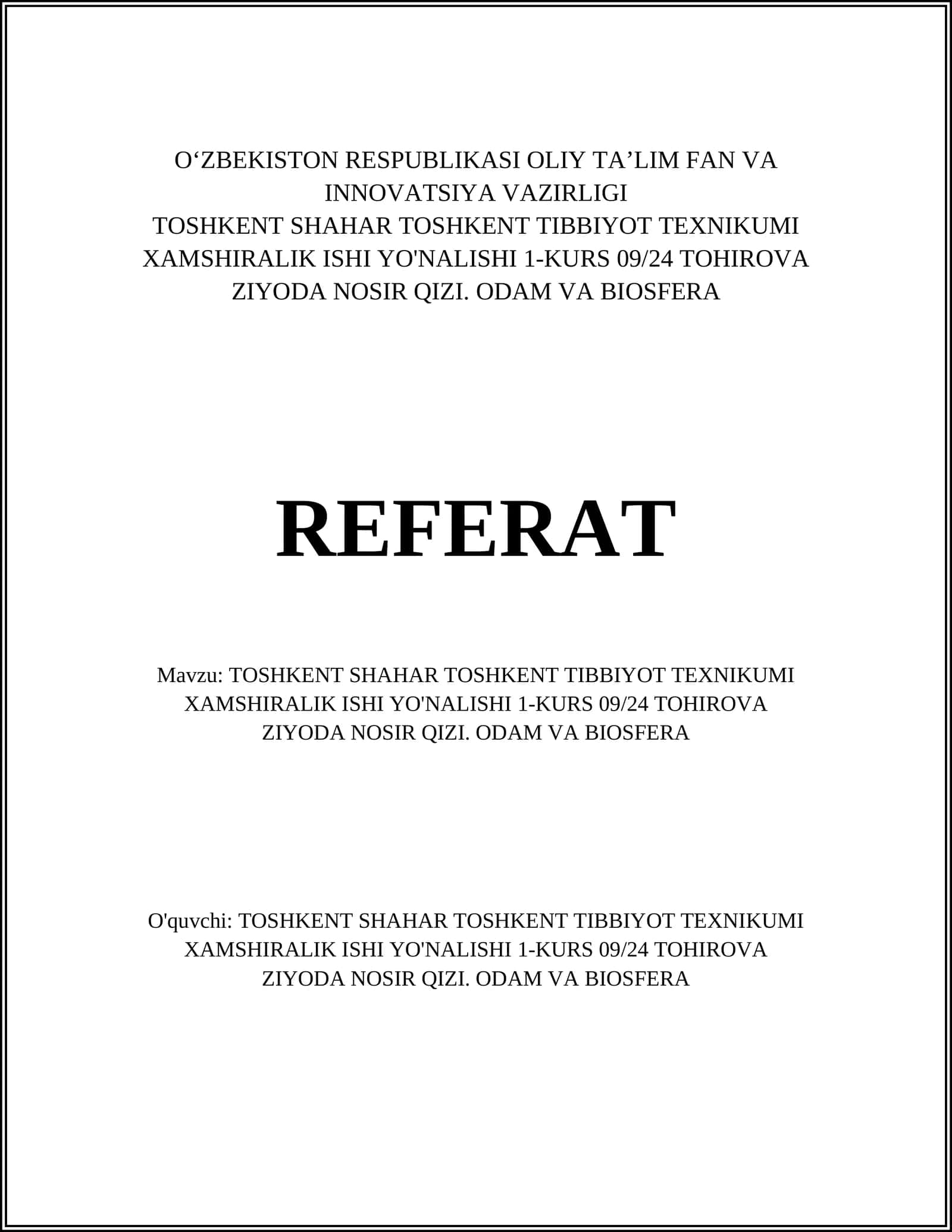 ODAM VA BIOSFERA 1