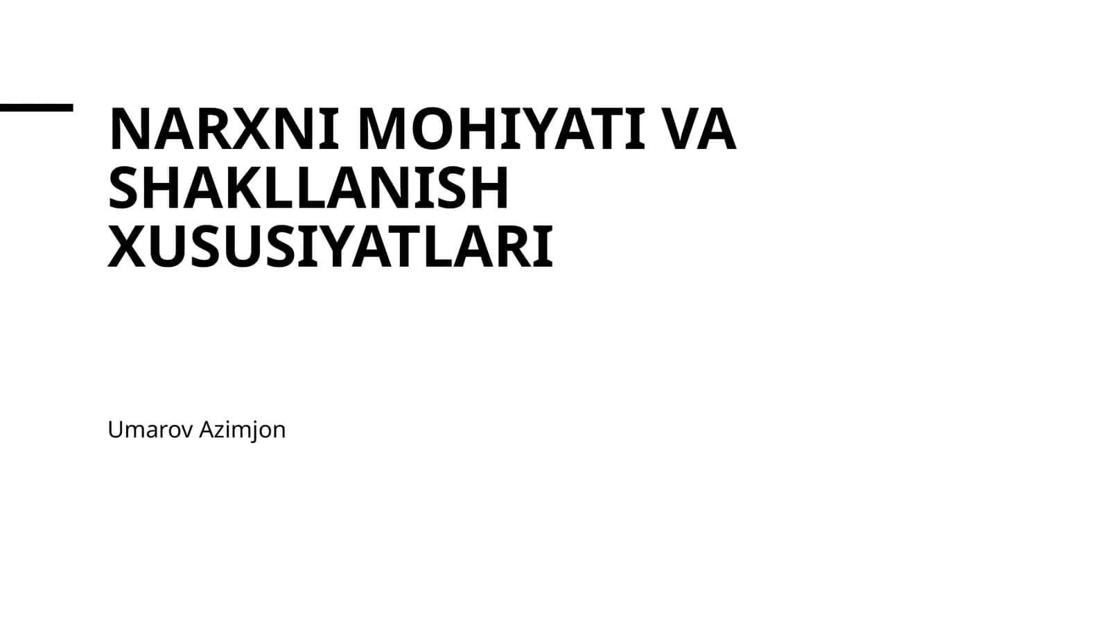 Narx mohiyati va shakllanish xususiyatlari 1