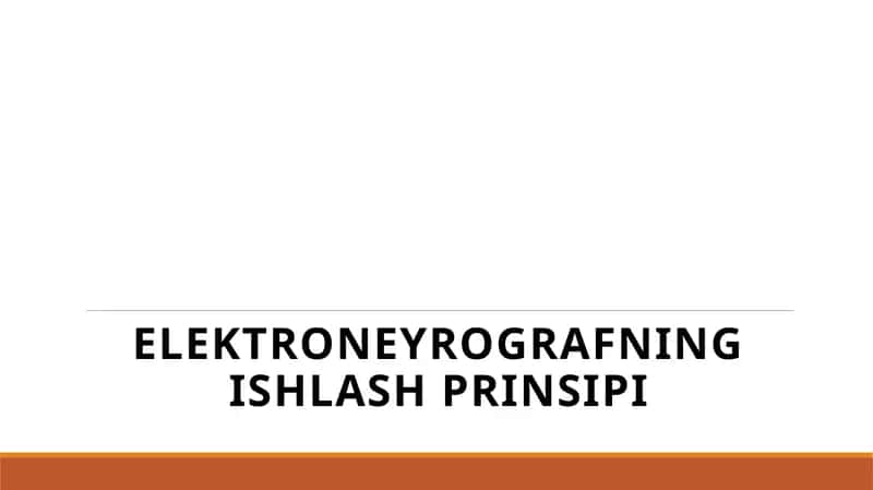 Elektroneyrografningishlash prinsipi 1