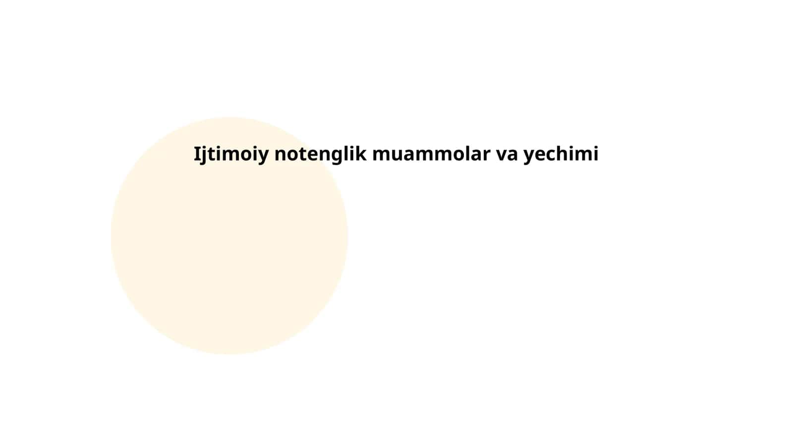 Ijtimoiy notenglik muammolar va yechimi 1
