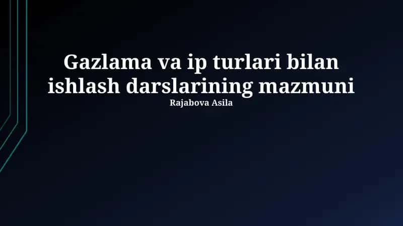 Matolar va Iplar: Turlari va Tasnifi 1