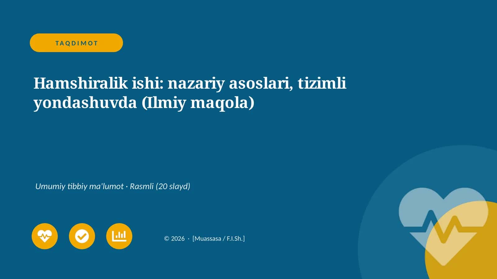 Hamshiralik ishi: nazariy asoslari, tizimli yondashuvda 1