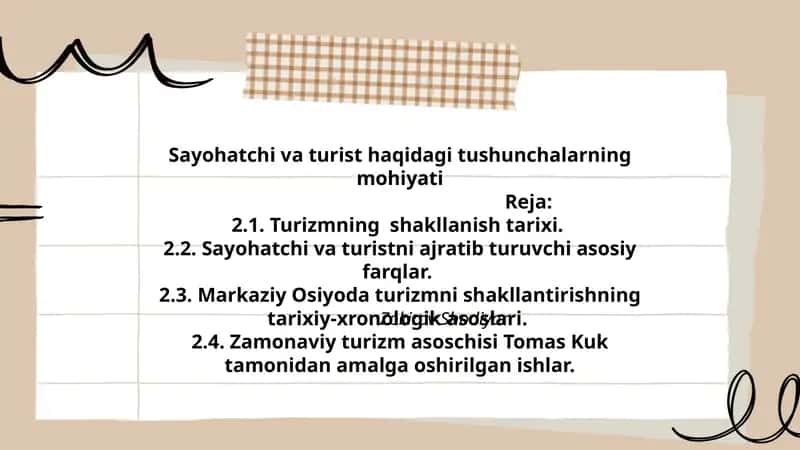 Sayohatchi va turist haqidagi tushunchalarning mohiyati 1