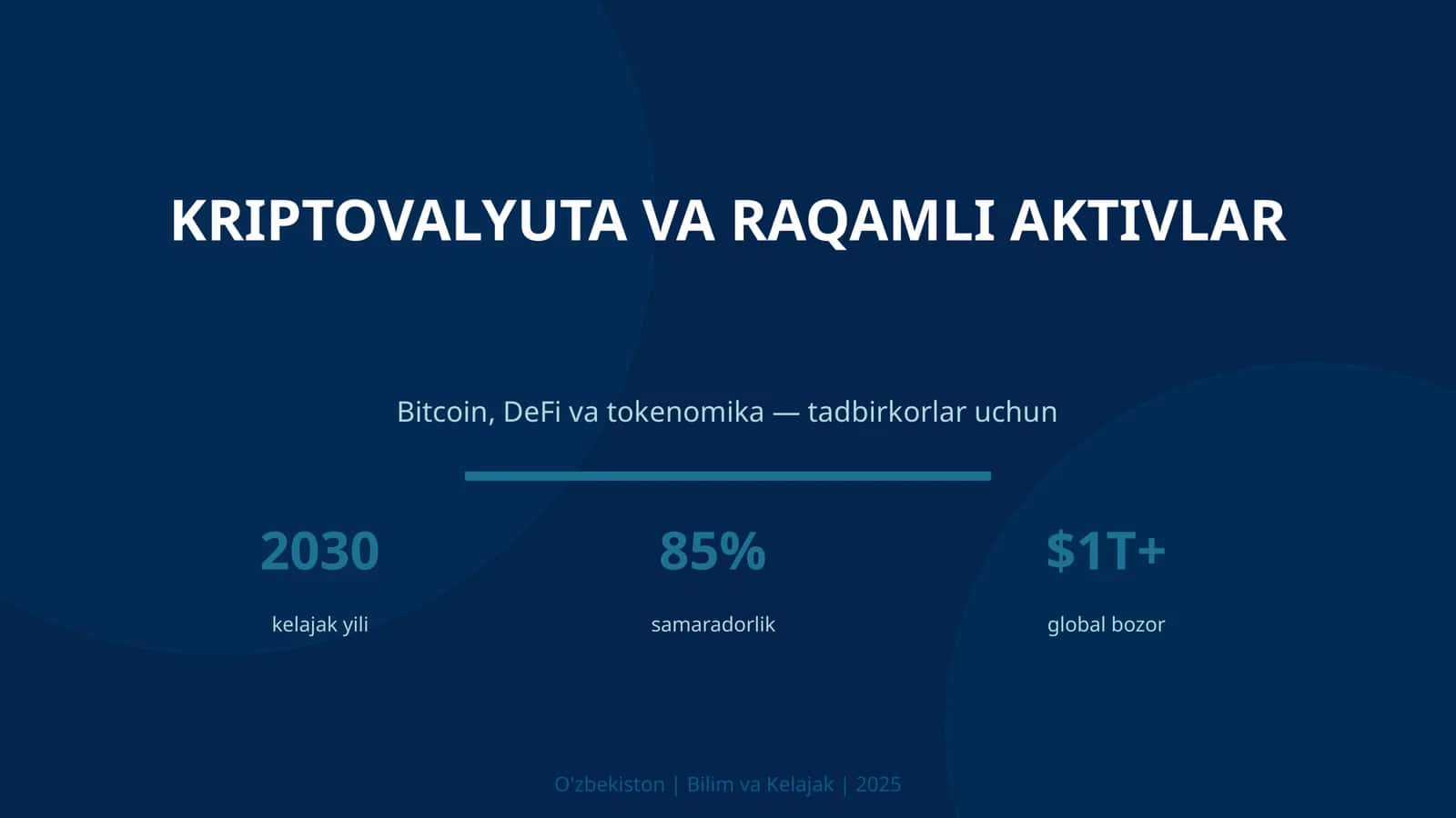 Kriptovalyuta va raqamli aktivlar 1