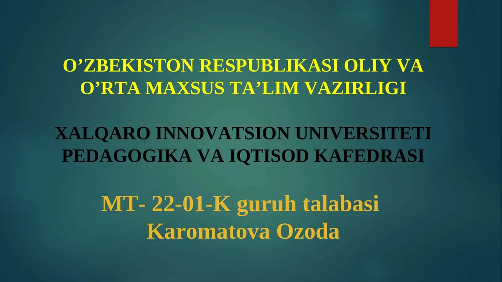 PEDAGOGIK FAOLIYATDA MULOQOT 1
