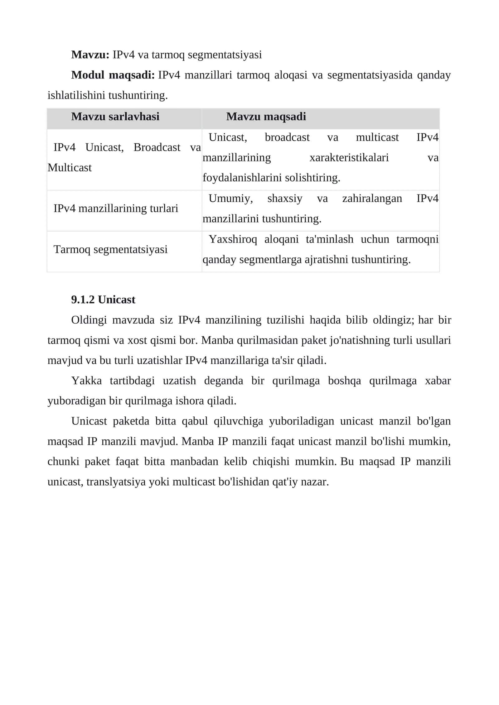 IPv4 va tarmoq segmentatsiyasi 1